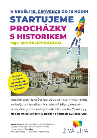 Startujeme procházky Českou Lípou s historikem